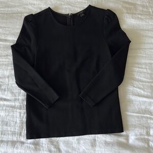 Anne Taylor Long Sleeve Puff Sleeve Structured Top